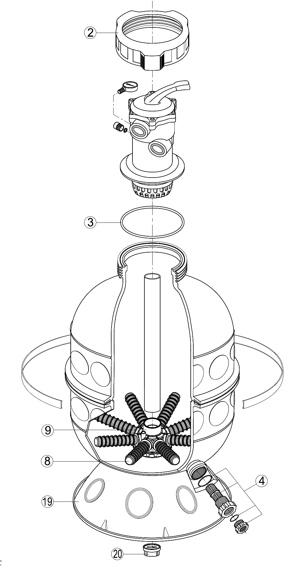 Tekening van S160TIE
