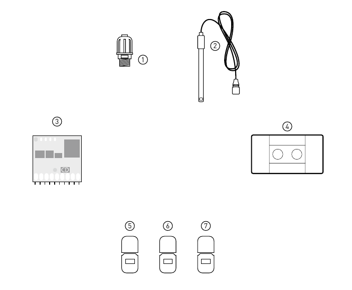 Probe holder for 2 probes (1/2" connection)
