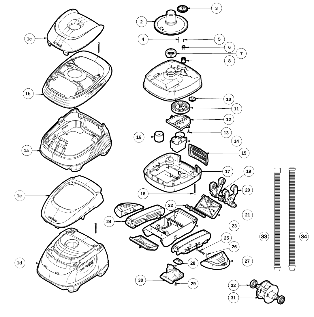 Medium Turbine Case with Axle